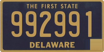 DE license plate 992991