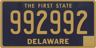 DE license plate 992992