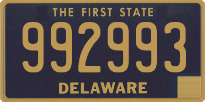 DE license plate 992993