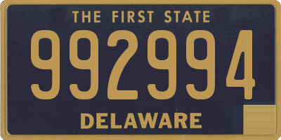 DE license plate 992994