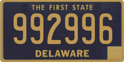 DE license plate 992996