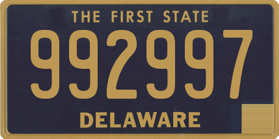 DE license plate 992997