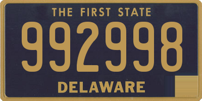 DE license plate 992998