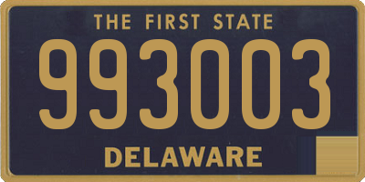 DE license plate 993003