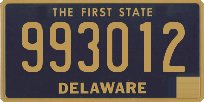 DE license plate 993012