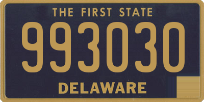 DE license plate 993030