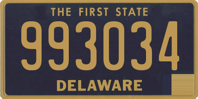 DE license plate 993034