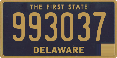 DE license plate 993037