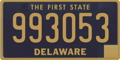 DE license plate 993053