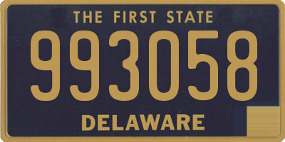 DE license plate 993058