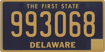 DE license plate 993068