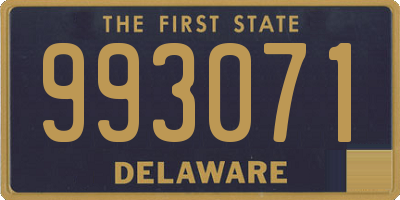 DE license plate 993071