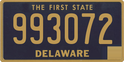 DE license plate 993072