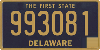 DE license plate 993081