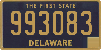 DE license plate 993083