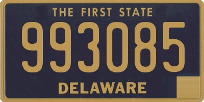 DE license plate 993085