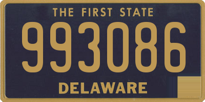 DE license plate 993086