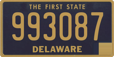 DE license plate 993087