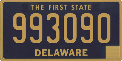 DE license plate 993090