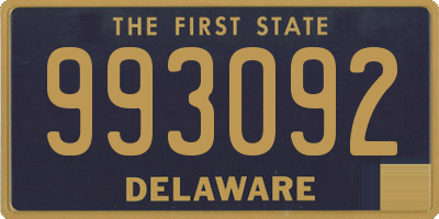 DE license plate 993092