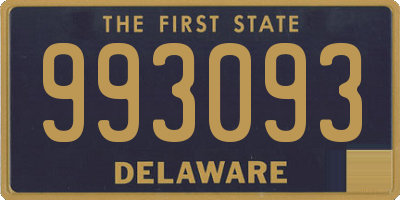 DE license plate 993093