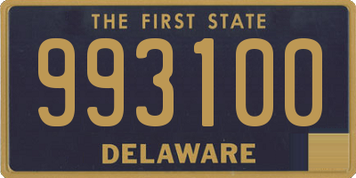 DE license plate 993100