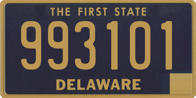 DE license plate 993101