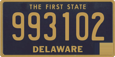 DE license plate 993102