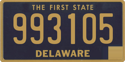 DE license plate 993105