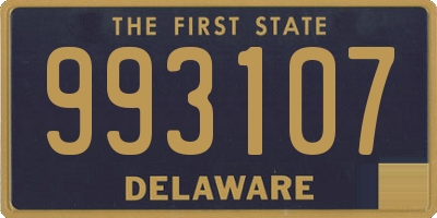 DE license plate 993107