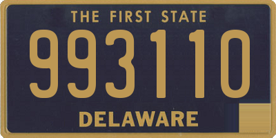 DE license plate 993110