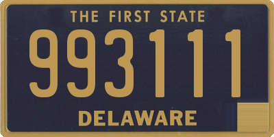 DE license plate 993111