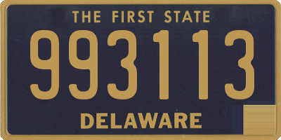 DE license plate 993113