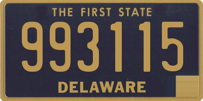 DE license plate 993115