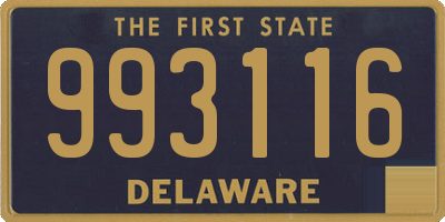 DE license plate 993116