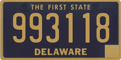 DE license plate 993118