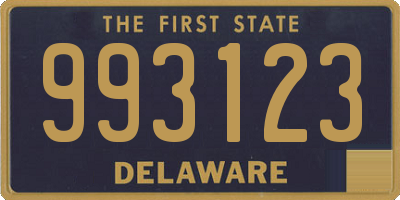 DE license plate 993123