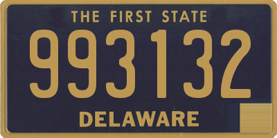 DE license plate 993132