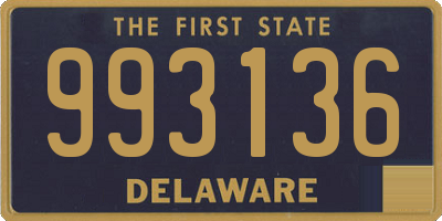 DE license plate 993136