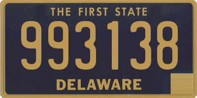 DE license plate 993138