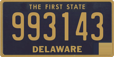 DE license plate 993143