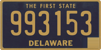 DE license plate 993153