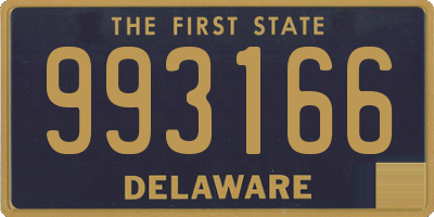 DE license plate 993166