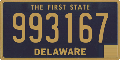 DE license plate 993167