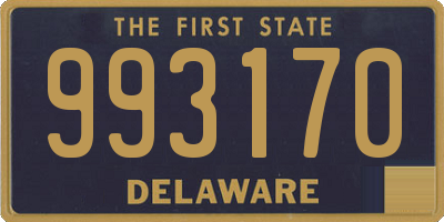 DE license plate 993170