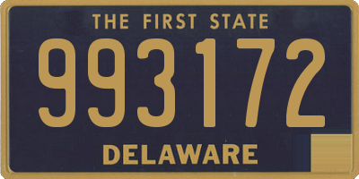 DE license plate 993172