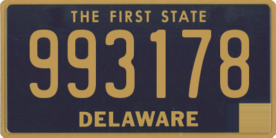 DE license plate 993178