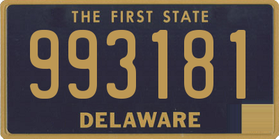 DE license plate 993181