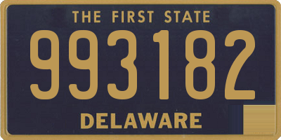 DE license plate 993182