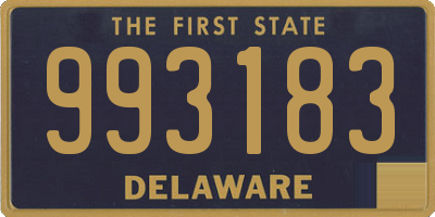 DE license plate 993183